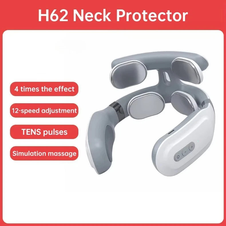 Smart Neck Massage Shoulder Neck Massage Cervical Vertebra Vibrator Heating Relieve Pain Magnetic Pulse Neck Massage Instrument