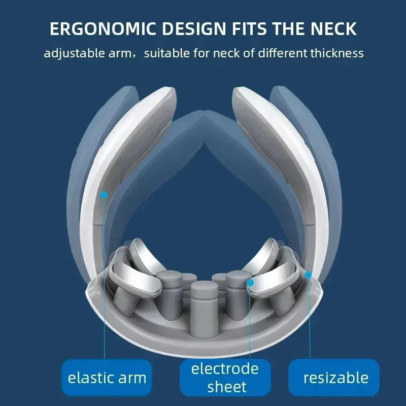 Smart Neck Massage Shoulder Neck Massage Cervical Vertebra Vibrator Heating Relieve Pain Magnetic Pulse Neck Massage Instrument
