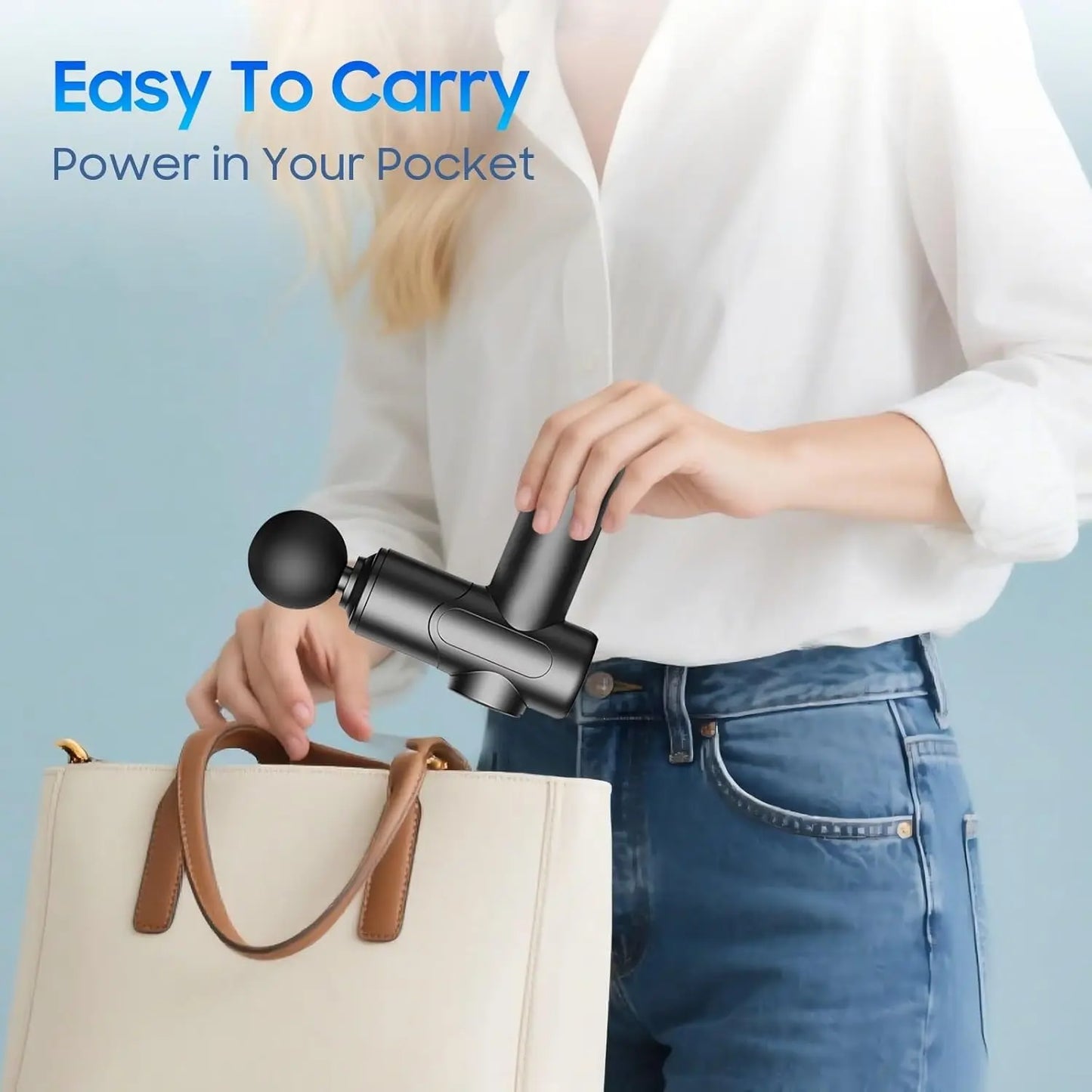 Massage Gun, Deep Tissue Massage for Athletes for Pain Relief, Percussion Massager with 6speeds 4 massge heads